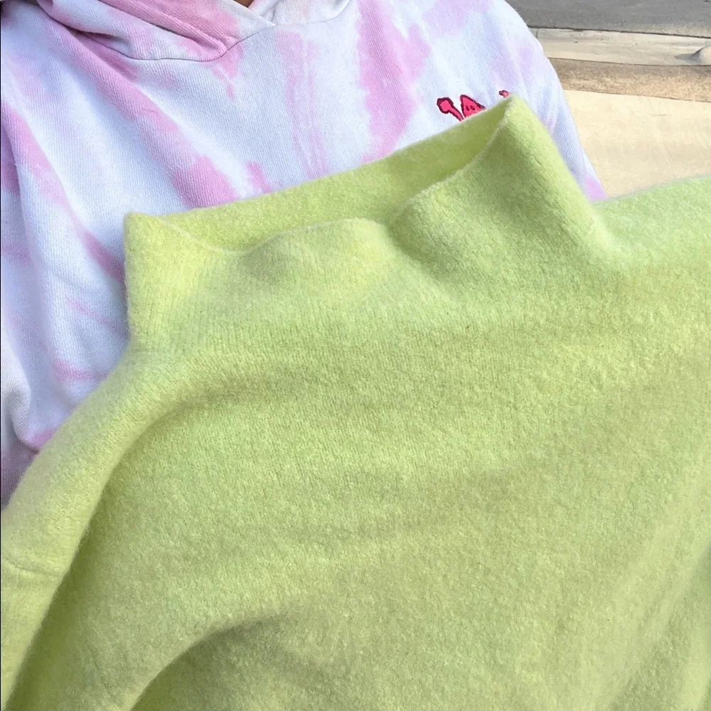 Margaret O'Leary Light Green Turtleneck Sweater